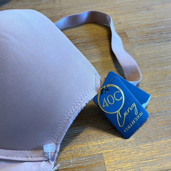 Rachel Roy Shiny Micro Longline Bra with Deep V - Picture 2 of 4